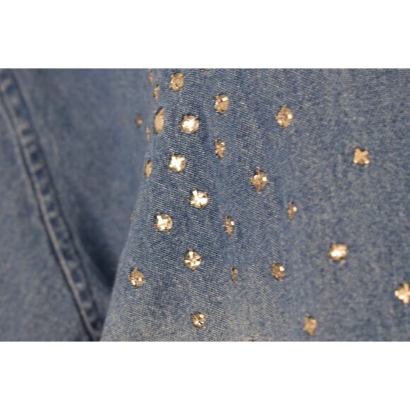 Vintage 90s Jane‎ Ashley Blue Button Down Blouse | size 2x - Picture 5 of 10